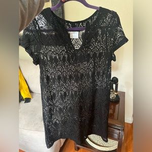 Black bikini cover-up dress